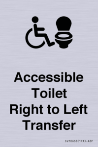 Accessible Toilet with Right to Left Transfer